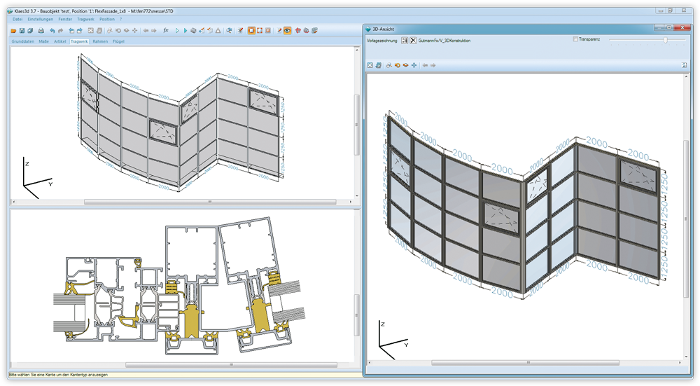 Screenshot - Klaes 3D Software - fassade